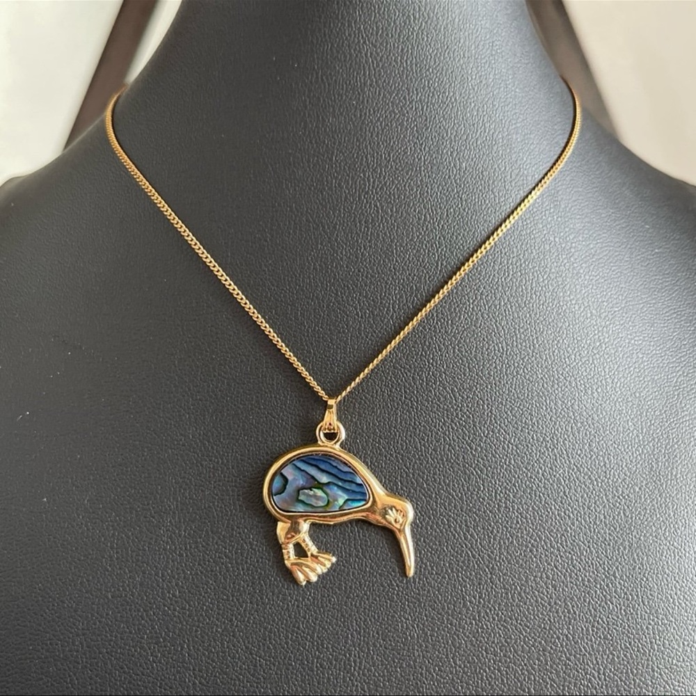 Kiwi Bird Pendant Necklace
